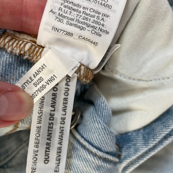 Madewell The Dadjean Blue Millman Wash Ripped Edition High Rise Straight Leg 27 - Picture 7 of 9